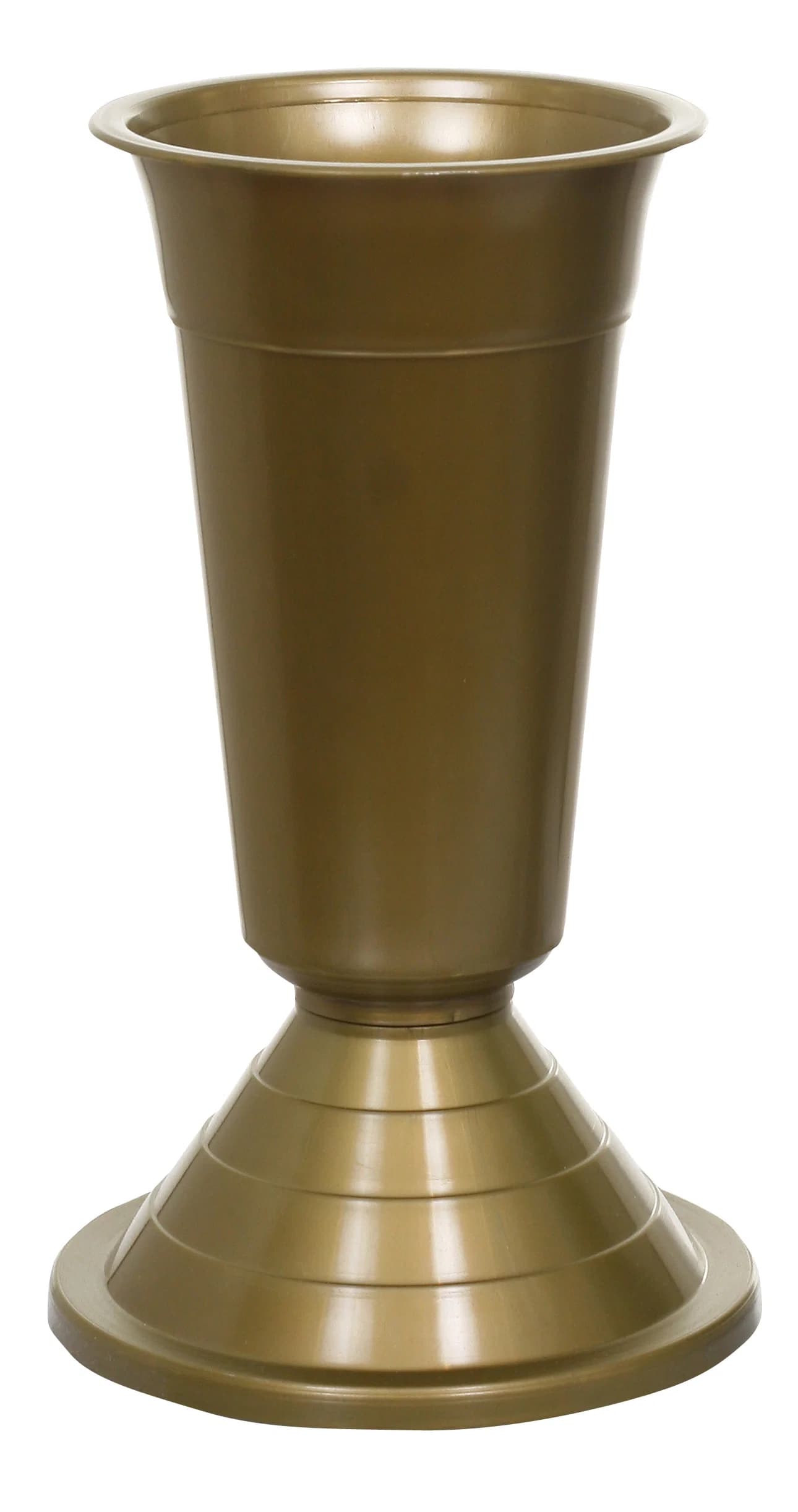 Cemetery vase with weight Gold 35cm