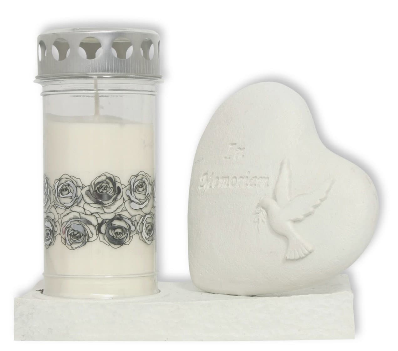 Plamty® Pietra Statua Srce i Golub 11635