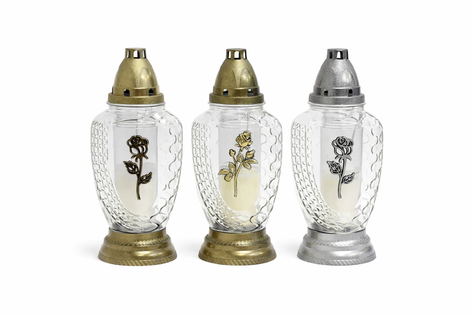 Paxlaura glass lantern with rose