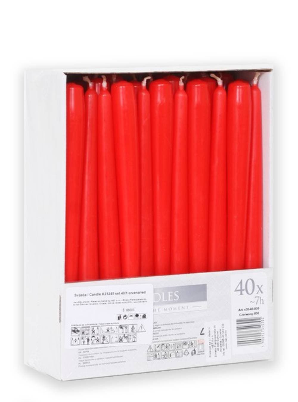 Taper Candle K23245 40/1 Red