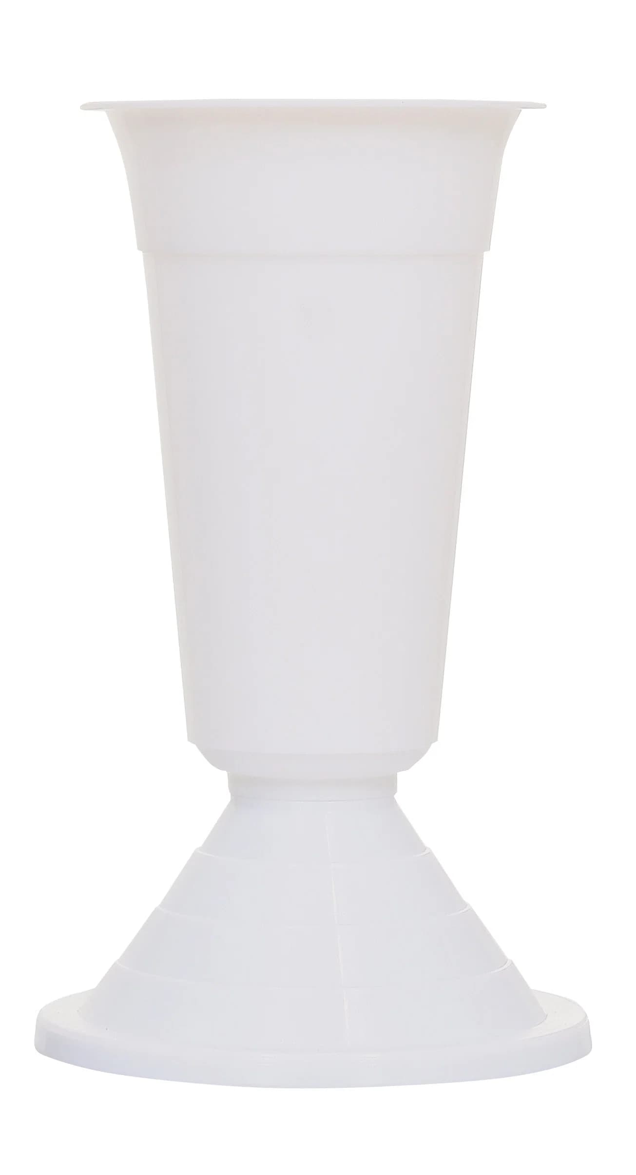 Vaza za groblje s utegom Bijela 30cm