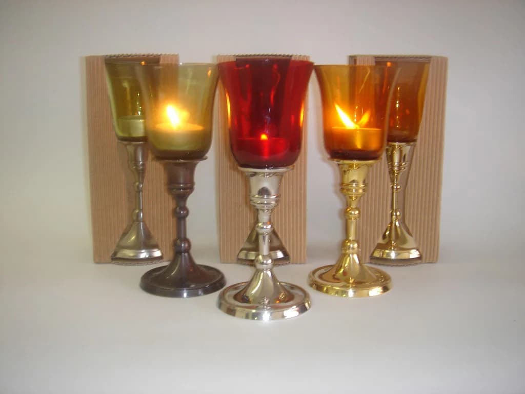 Candle holder 99608 2/1 Brass
